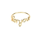 Alphabet Ring Rings 925 Silver Fashion Gold Plated Bonjour Alphabet Ring Designs For Women