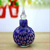 Handmade art collectable multicolored murano glass champignon bottle