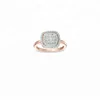 Classical Diamond Cluster Frame 9K Rose Gold Ring For Wedding and Engagement