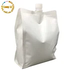 Custom white color with side gusset reusable food liquid pouch with spout