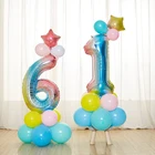 Number latex balloon arch kit column stand kit for wedding decorations happy birthday party supplies ballon stand