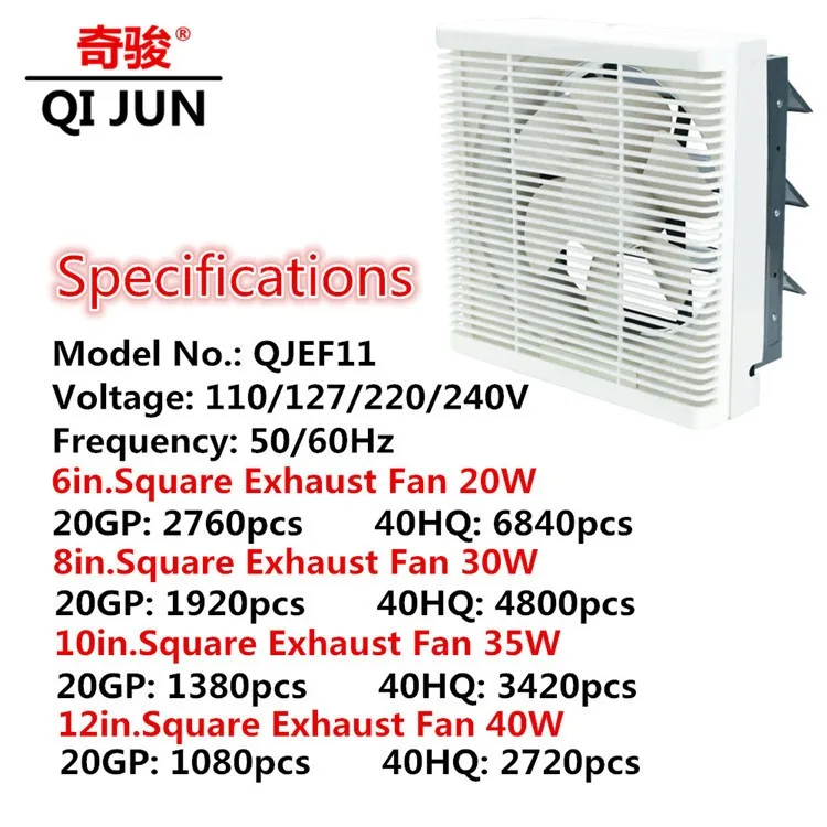 8 Inch Similar Miami Carey Exhaust Fan Parts For Non Battery Operated