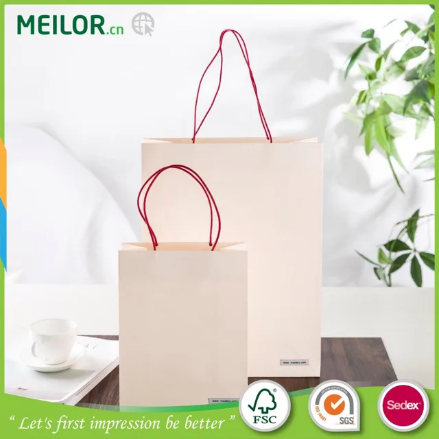 custom recycled luxury gift carry shopping kraft paper bag with