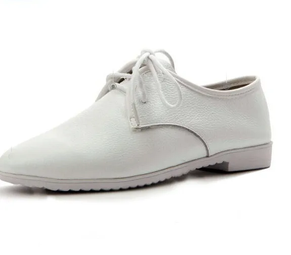 Newest 2015 women genuine leather shoes women flats fashion shoe lace up woman loafers wholesale flats shoes sneakers moccasins