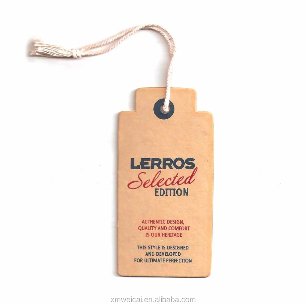 feature custom logo printed cotton card paper hang tags