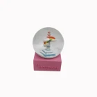 Square Souvenir Factory 45mm Square Base Inner Tower Christmas Souvenir Resin Snow Globe