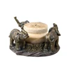 Creative Home Decor Elephant Figurine Resin Candle Holders