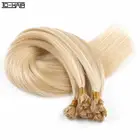 European remy I flat tip prebonded hair 100 real human hair extension thickness