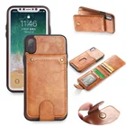 New design tpu pu waterproof flip wallet flexible kickstand mobile phone case for iPhone X