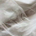 Howmay 100%純粋なシルクチュール生地30gsm 135センチホワイトシルクニット透明ソフトチュール生地用ウェディングドレスイブニングガウン