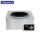 220V 5kW Commercial Electric Built-in Induction Wok Hob Cooker Use in Restaurant
