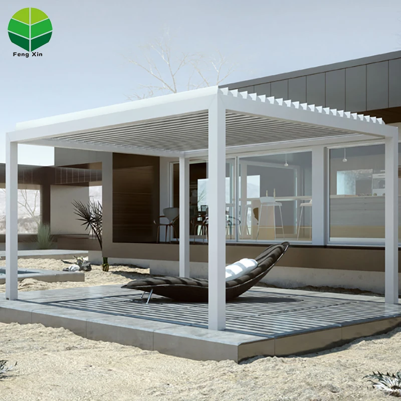 Outdoor Modern Cheap Aluminum Sun Shading Pergola With Curtains