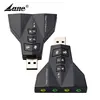 virtual 7.1 channel 3d sound card and usb Sound Card External Audio Double Adaprter USB to 3.5mm Earphone Microphone