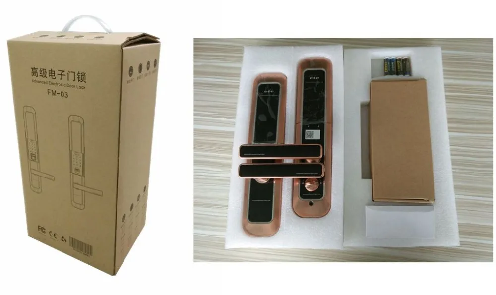 ETE Factory made keypad digital electronic padlock Finger print wifi zigbee door lock with zinc alloy plate - ANKUX.COM