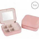 Portable Multi-Function PU Leather Travel Jewelry Box Organizer Storage Case for Rings Earrings Necklace