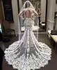 Vintage Long Sleeve Wedding Dress 2018 French Lace Fabric Applique Zuhair Murad Long Princess Bridal Gown Dress
