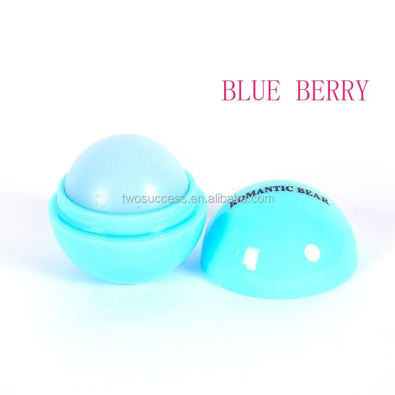 Wholesale Colorful Natural Ingredients Candy 6 Colors Ball Shape Moisturizing Lip Balm