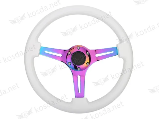 New Wood Steering Wheel ( Neochrome spoke + White)1