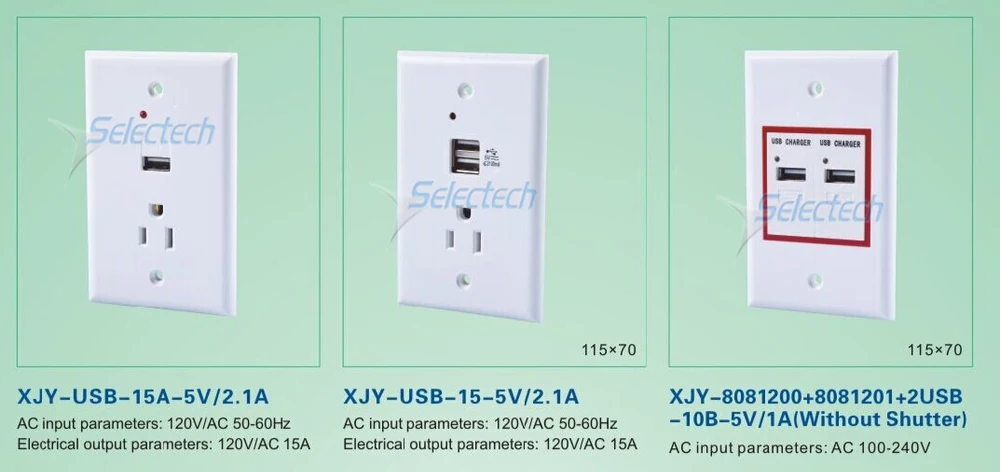 AC wall charger socket
