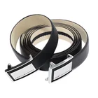 Luxury Brand Ratchet Mens Cowhide Leather Automatic Steel Buckle Belt