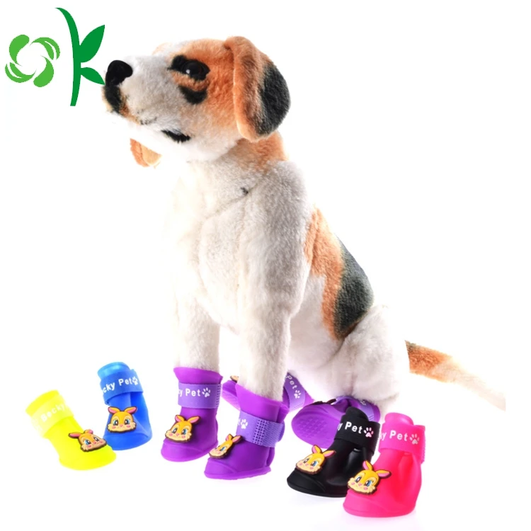 oksilican amazon热销硅胶防水宠物狗鞋保护环保硅胶宠物靴狗鞋出售