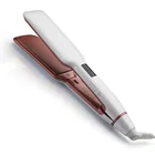 WOW ST3888 Professional salon flat iron label private Titanium plate white hair straightener