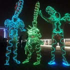 Stage performance wear dress Electroluminescent EL neon light wire