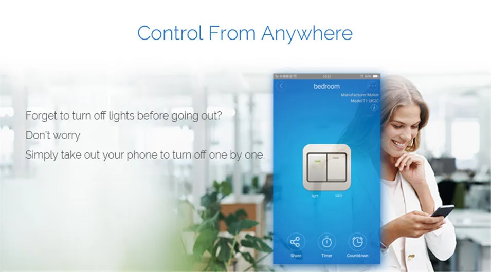 New eWelink 1 2 3 Gang 1 way Wifi Control Switch via Android IOS, Wireless Control Light Touch Wall Switch for Smart Home-6