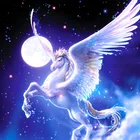 Factory supply GZ563- 40*50 painting and calligraphy for diamond art diy abstract white horse animal oil painting