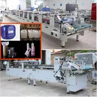 PVC PET PP plastic box gluing automatic folding machine