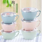 Stainless Steel Noodle Bowl And Soup Bowl With Handle And Lid