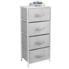 Sturdy Steel Frame, Wood Top, Easy Pull Fabric Bins Organizer Unit for Bedroom Dresser Storage Tower with 4 drawers