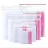 Transparent plastic reclosable zip poly bags with resealable lock seal zipper