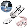 Multi-Tool Stainless Steel Utility Wallet Clip Keys Carabiner Survival Outdoor Camping EDC