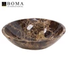 Boma Bathroom Emperador Dark Marble Vessel Stone Basin