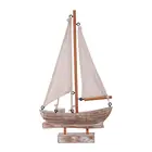 new products Nautical Decor Wooden Sailboat Yacht Ship Model