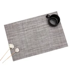 Design kitchen washable heat resistant plastic dining pvc table mats
