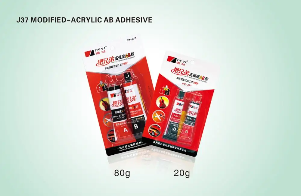 Modified Acrylic Adhesive AB Adhesive with 1:1 Mixing Ratio 5-10 Minutes Initial Curing and Temperature Resistance -60°C to +100°C