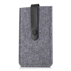 Leather Flap Felt Phone Pouch/Mobile Phone Bag