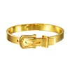 BAOYAN Wholesale Gold Plated Adjustable Stainless Steel Belt Bracelet For Men Women