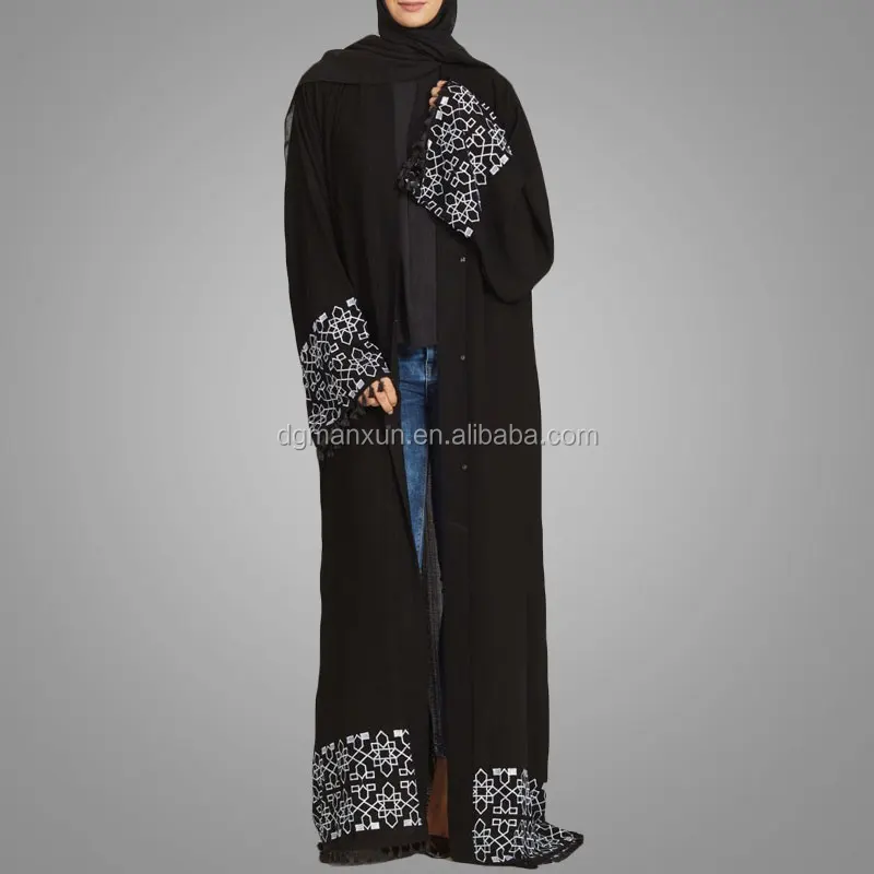 100% polyester muslim kimono cardigan