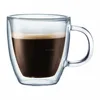 Glass Coffee Mug with Optic Design