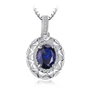 Unique Design Created Blue Sapphire Pendant 925 Sterling Silver Jewelry for Women From JewelryPalace
