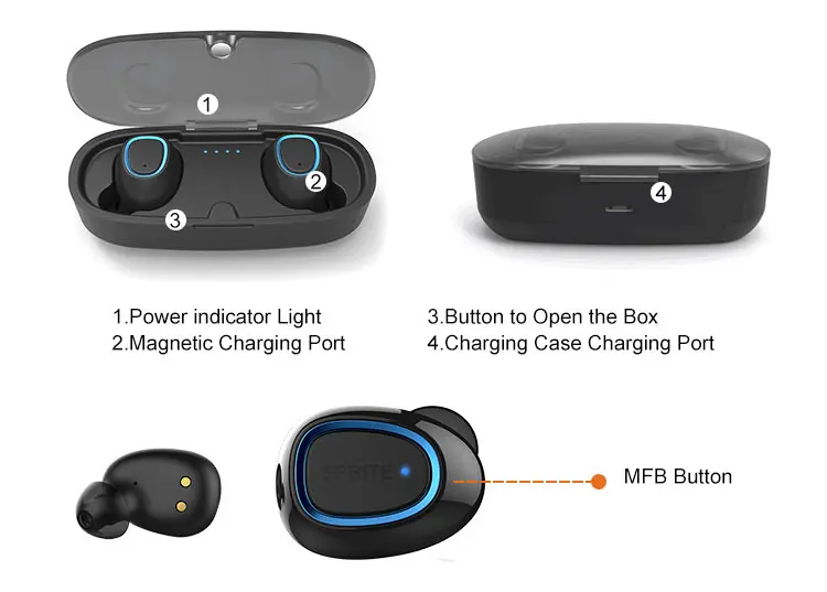 i9s T31R Wireless Earbuds Waterproof Headphone Earphone Wireless Sports Headset Magnetic earphone bluetooth head phones ear buds - ANKUX.COM