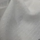 organic silk cotton polka dot jacquard, cotton silk blend fabric