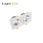 Modern mini grille light office fixture 18w 12w ip20 cob led downlight single/double/triple heads
