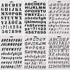 High quality PP 6pcs Bullet Journal painting Stencils Journal/ Scrapbook Drawing Template Stencil alphabet letter sets