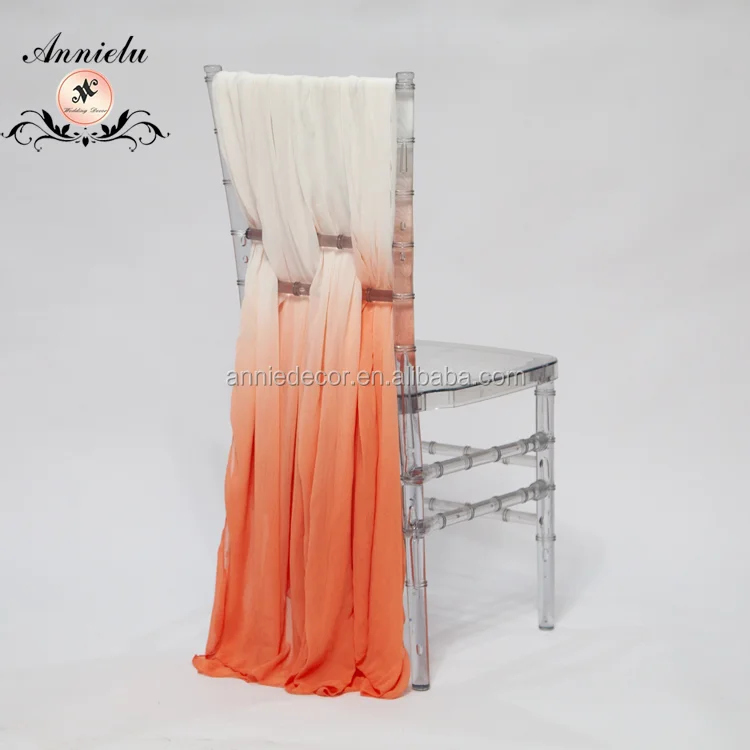 Wholesale chiffon chair sashes with hood chair cover sashes for sale