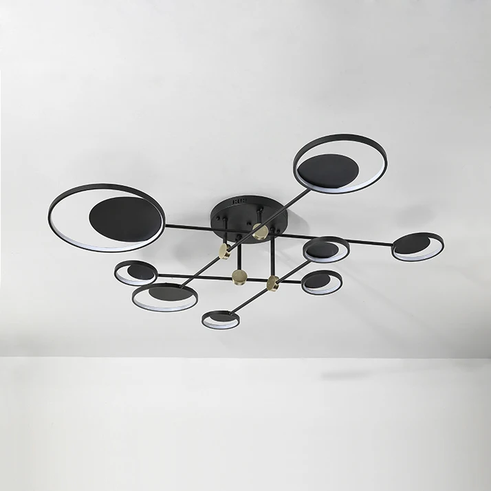 Guzhen factory direct sale Modern style LED black Branched led chandelier aluminium surface mounted led ceilling lighting