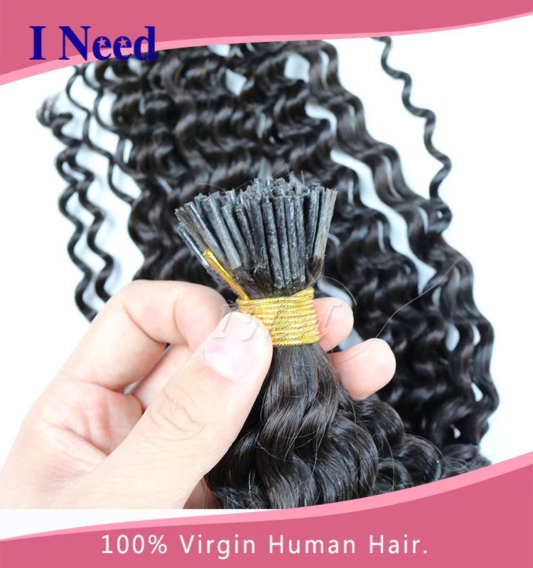Best 100 Human Hair Curly I Tips Wholesale Quality Pre Bonded